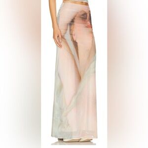 AFRM Jae Maxi Skirt in Nude Portrait. Pull-on styling, elastic waistband: XL